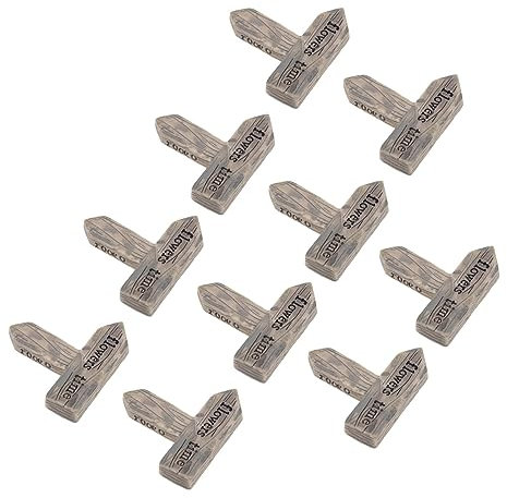 Abaodam 20pcs Miniature Road Signs for Landscape Decor Realistic Design for Home Decoration and Miniature Landscaping Scenes