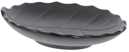 Cabilock 1 Pc plato de merienda plato de postre de cocina plato de baratija de hojas tableros de palet cubiertos negros mostrada plato de frutas plato de ensalada textura placa