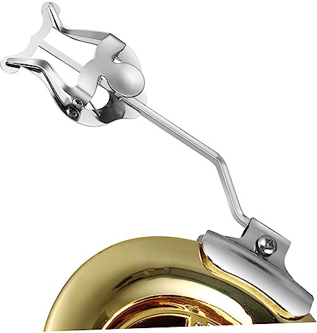 BESTonZON 3 Stück Blatt Musik-Marsch-Clip-Ständer Vergoldeter Notenständer Horn Klemmhalter für Posaunenmusik Klarinetten Dateiordner groß Kolben Telefon Ventil Muschelschale Halterung