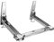 Edelstahl Mikrowellenhalterung wiederverwendbar klappbar Wandhalterung mit zwei Haken for Microwave Oven rack Silber 22 * 22 * 29.5 cm