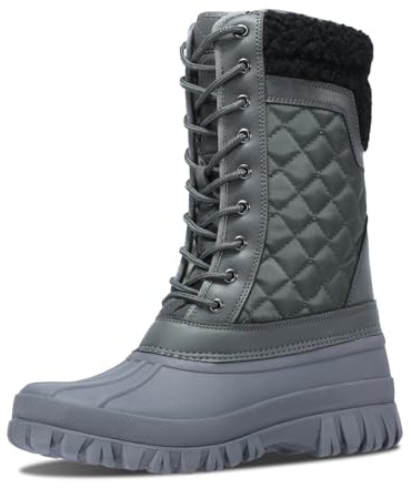 CAMEL CROWN Snow Boots for Women - Waterproof Booties with Warm Fur Lined Lace-up Shoes for Winter Outdoor