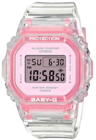 Casio G-Shock Baby-g Summer Jelly (42,1 mm) Esfera Digital Rosa/Correa de Resina Transparente BGD-565SJ-7ER