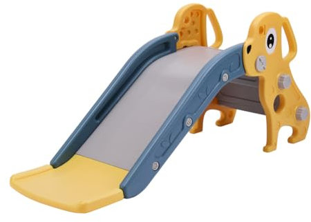 FUKEA Kids Slide,Indoor Toddler Slides Child's Freestanding Slide with Climbing Frame for Toddlers Age 1-6, Indoor Outdoor Garden Baby Slide(Yellow Dog)