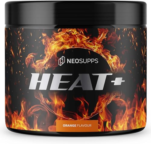 Neosupps Heat+ Diät-Support, zur Anregung des Stoffwechsels & Fettverbrennung, mit L-Carnitin L-Tartrat Koffein, verbessert Konzentration & Fokus, Erhöht den Energieverbrauch, Vegan, 40 Portionen