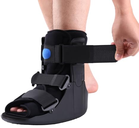 Mathgetin Air Walker Boot Medical Short Fracture Boot for Sprained Ankle and Achilles Tendonitis Inflatable Orthopedic Walking Boot for Broken Foot Fracture Recovery