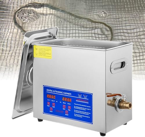 pealiritansemen Schallplattenreiniger, 6 L Tragbarer Ultraschallreiniger, Schallplattenreinigungsmaschine, 180 W Schmuckreiniger, 0-30 Min. Zeit, Für Silberschmuck