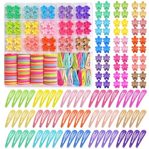 Accesorios para el cabello para niños pequeños, 220 unidades, pinzas coloridas para niños pequeños, pinzas de metal antideslizantes para el cabello fino de bebé