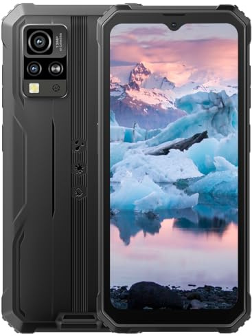 Blackview IP68 Téléphone Incassable BV4800 Pro, 12GB+128GB(Extension 1TB), 6,56'' HD+ 120Hz, 16MP+8MP+5MP, 3 Emplacements Pour Cartes, Android 14 Smartphone Étanche Robuste Double SIM, NFC Noir