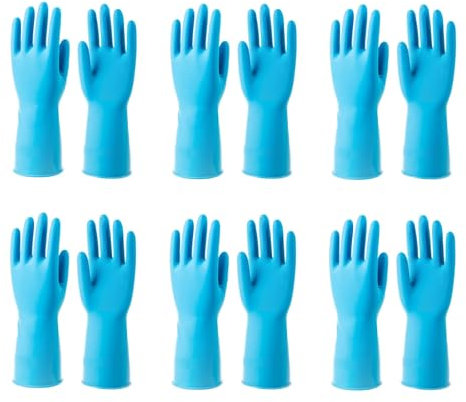 Siyecioa 6 Paar Gummihandschuhe, Putzhandschuhe, Haushaltshandschuhe, Spülhandschuhe, Handschuhe Küche, Gartenhandschuhe Wiederverwendbare für Küche, Spülen, Putzen (M 6 Paar)