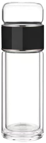 Infusore per tè | Bottiglia da viaggio per tè infuso, bottiglia di vetro infusore per tè, doppia parete a tenuta stagna