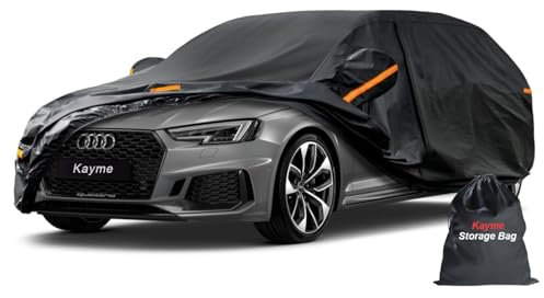 Kayme 7 Layers Estate Car Cover Waterproof Breathable, Outdoor Full Wagon Cover All Weather. Universal Fit for A4 Avant, BMW 3 Series Touring,VW Passat, Octavia Combi, Corolla,Volvo V60.(450 To 485cm)