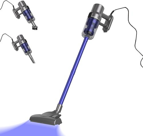 Jetzt S10 Staubsauger mit 4,5m Kabel/20.5kpa/600w/0,5L Vacuum Cleaner Stielstaubsauger 6-in-1 Mit HEPA-Filter und 70cm Längerschlauch, Handstaubsauger für Parkett, Teppiche, Fliesen, Tierhaar