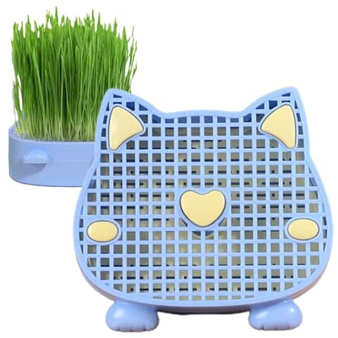 Yuecjian Cat Grass Planter Tray- Layered Catnip Cat Grass Box Soil Cat Plant Planting Box With Mesh Tray| Nursery Cat Plant For Cat Cat Grass Cup Planter