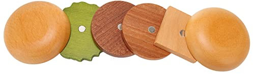 Juego de Posavasos de Hamburguesa, Exquisitos Posavasos de Madera con Imán para Cocina, Incluye 2 Platos y 4 Posavasos