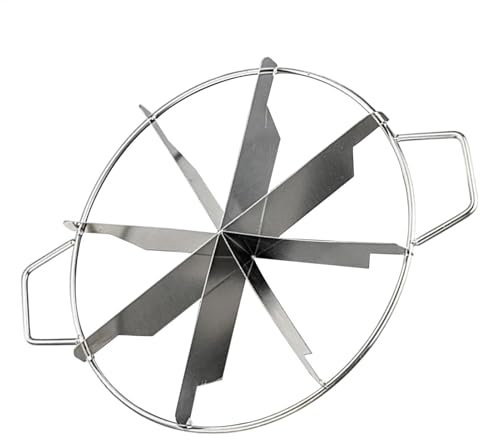 Pie Divider | Stainless Steel Cake Divider Cutter | Round Non Stick Pastry Cheese Pizza Cutting Press Tool for Even 6/7/8 Slices
