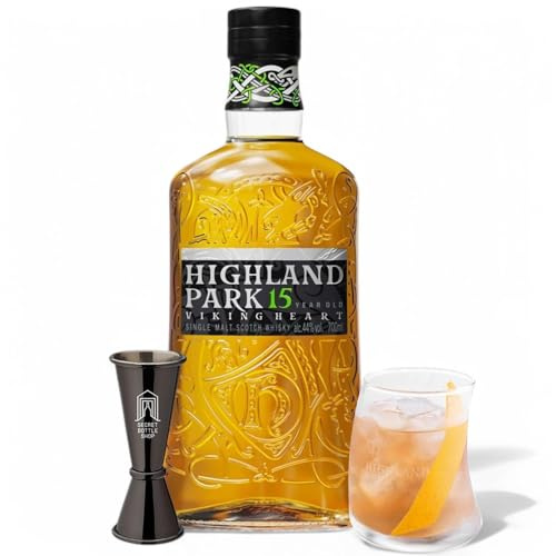 Highland Park 15 Year Old Whisky Glass & Jigger Set 70cl