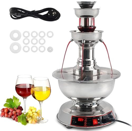Electric Fountain Drink Machine with Temperature Control, Ideal for Wine, Champagne, and Juice Dispensing at Parties and Events