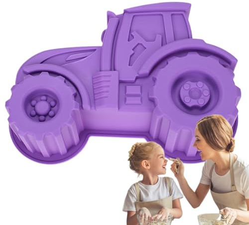 Moules à Gâteau en Silicone pour Pâtisserie Moules à Gâteau en Silicone Outils de Pâtisserie 3D Moules à Chat en Silicone pour Gâteau Chocolat Moules à Tracteur de Cuisson Antiadhésifs
