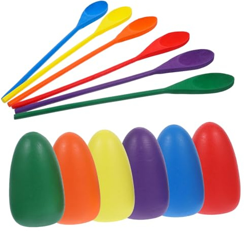 KONTONTY 6pcs Wooden Balancing Game Toy for Kids Sensory Training Educational Outdoor Play Preschool Fine Motor Skills Development