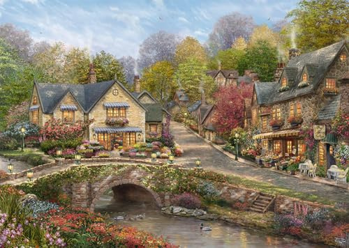 Schmidt 58629 Thomas Kinkade Sommer Puzzle, 2000 Teile | Cobblestone Village