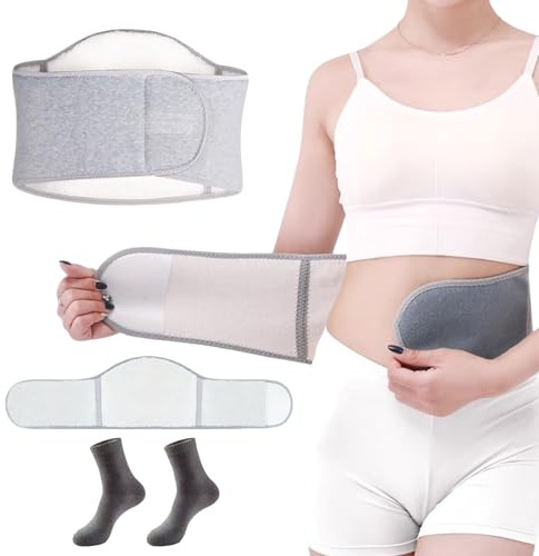 Calentador de Espalda y Soporte de Cintura, Cinturón Lumbar con Forro de Felpa y Protección Térmica, Ajustable para Alivio de Dolor de Espalda y Riñones, Ideal para Uso en Invierno y Actividades
