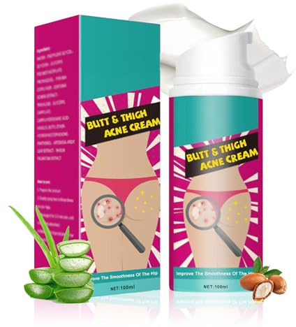 Altherona Anti Pickel Creme, Butt AkneCreme Reduzierung Akne, Pickel Creme mit Aloe-Vera-Extrakt & Teebaumöl, Acnecreme für Rücken, Reinigungscreme für Oberschenkel, Beruhigt und Glättet Haut, 100ml