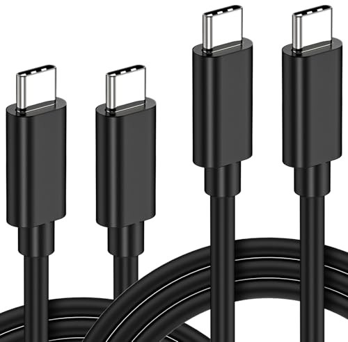 Cable USB C a USB C (1 m, 2 Piezas), 60W Cable de Carga Rápida Tipo C | 10Gbps Transferencia de Datos Alta Velocidad, para iPhone 17/16/15, Samsung Galaxy S25/S24/S23, Pixel 9/8, iPad,MacBook y Más
