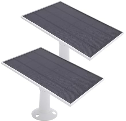 VBESTLIFE Cargador de Panel Solar de 8 W para Cámara de Seguridad, Puerto USB C y Micro USB para Cámara de Batería Recargable Al Aire Libre, para Blink Outdoor 4 y Más