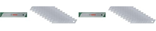 Bosch Abbrechklingen 18mm, 10 Stück (Ersatzklingen für Cuttermesser/Teppichmesser; Hochwertiger SK5-Stahl; Klingengröße 18 mm; 7 Abbrechteile; Etui zur Aufbewahrung) (Packung mit 2)