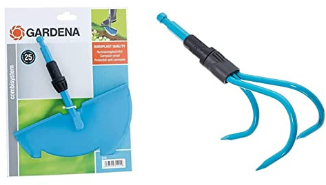 Gardena combisystem-Rasenkantenstecher: Praktischer Rasenkantenschneider mit korrosionsgeschütztem Stahlblatt, Gartenzubehör zum Abstechen von Rasenkanten & combisystem-Grubber