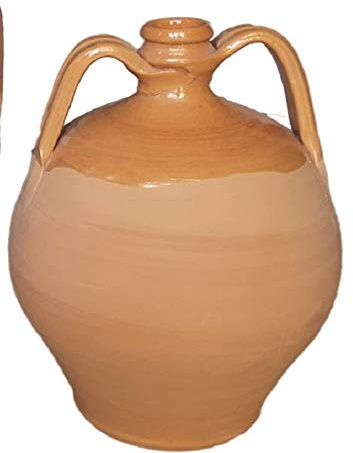 Generico Mummolo Brocche per Acqua in Terracotta (2 Pezzi Diversi), Fatte a Mano sul Tornio, Smaltate all'Interno, Giare per Arredo Tavola Cucina, Made in Italy