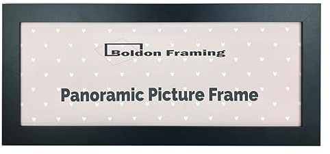 Panoramic Sizes Picture Frames Photo Frames Modern Poster Frame Black White (Black, 36x12 inch)