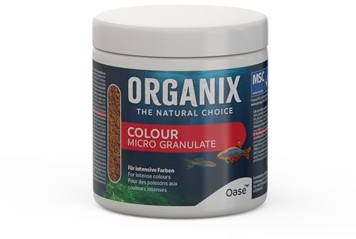 OASE ORGANIX Micro Colour Granulate 250 ml - Comida para peces en forma de granulado, alimento para acuarios de especies de peces más pequeñas, realza el colorido