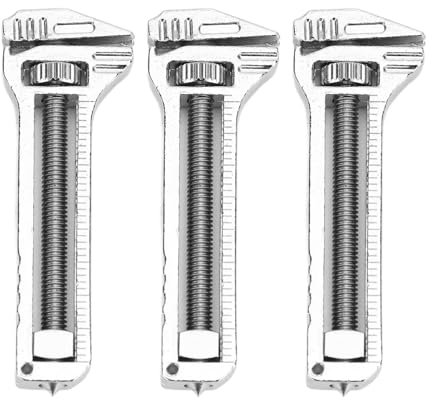 Adjustable Wrench Multitool with Bottle Opener Mini Spanner Nail Puller Caliper, Compact Lightweight Multifunctional Design for Backpacking Camping Hiking