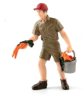 ZAMETTER Model People Figures for Farm themed Model Train Layouts, Shepherd and Farmer (ZQ379)