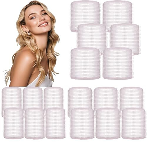 xnicx Bigodini Termici Ceramici,18 Pezzi Heatless Hair Curler Rollers,Bigodini Grandi per Volume per Ciuffo Adatto a Donne con Capelli Lunghi e Corti,3 Dimensioni(60,48,36 mm,Bianco)