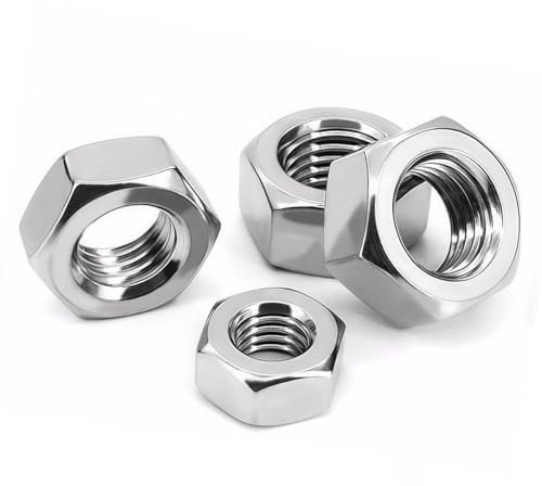 Drenky M10 Hex Nuts 25 Pcs Metric Hexagon Nut 304 Stainless Steel DIN934 Hex Nuts Fasteners for Bolts & Screws, Standard Thread
