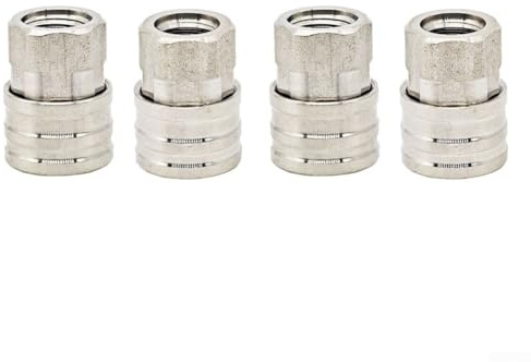 Giunto per tubi dell'acqua ad alta pressione, 35,5 cm, raccordi a connessione rapida, con guarnizione in acciaio inox a prova di perdite, 5000 PSI, 4 pezzi (2)