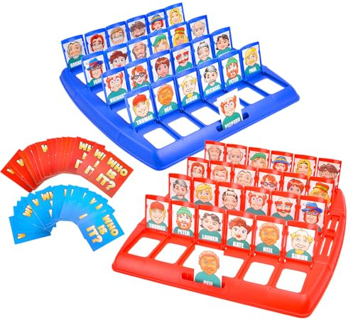 NieYat Wer Ist Es Spiel, Original Ratespiel Mit 2 Brettern Und 96 Karten, Logikspiel Für Kinder Ab 6 Jahren, Familienfreundliches Brettspiel Für Reisen Und Partys