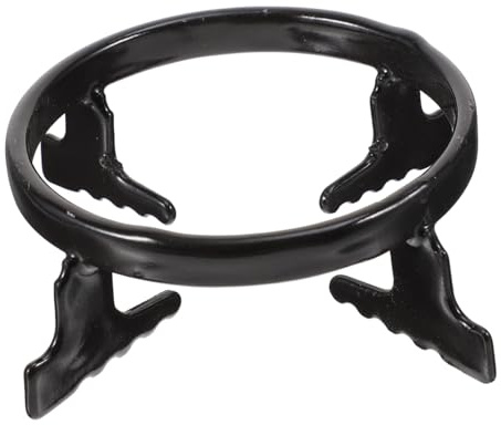 Housoutil Support pour Cafetière en Fer Noir Surface Lisse Bavures, Design Spécial et Finition Soignée pour Plaque de Cuisson à Gaz et Casseroles à Lait