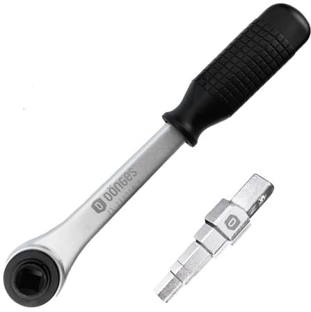 Dönges Stufenschlüssel Set mit Ratsche, Länge 250 mm, Aufnahme 1/2 ', verpackt in einer Tasche, verchromt, vielseitig Nutzbar