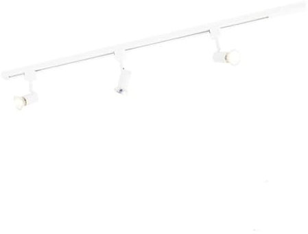 QAZQA Moderno Sistema de carril monofásico blanco 3 focos - JEANY Aluminio/Acero Alargada Adecuado para LED Max. 3 x 50 Watt