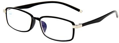 WFENG Anti-Blaue Lesebrille Mit Vollformat,Stilvolle Hochauflösende Lesebrille Für Männer Und Frauen Ältere Brille/Schwarz / +1.0
