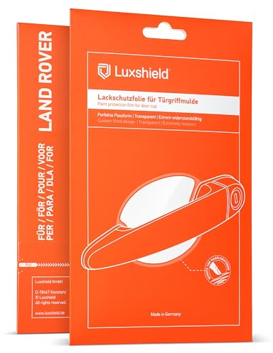 Luxshield Car Door Handle Protection Film for recessed grips for Land Rover Range Rover Evoque 1 (I) L538 I 2011-2018 - Anti-Scratch Foil - Clear Paint Protection Film