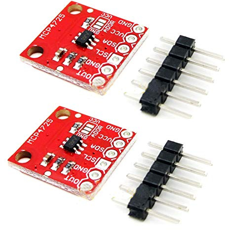 Hailege 2pcs MCP4725 12 Bit I2C IIC DAC Entwicklungsboard Breakout Board Interne EEPROM Store Einstellungen