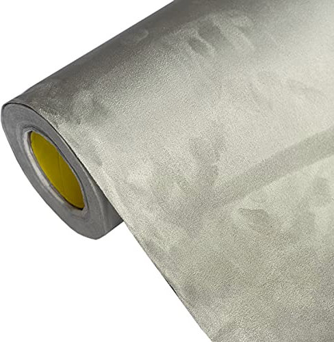 folimac Mikrofaserstoff Folie Selbstklebende Wildleder Optik Autofolie Innenraum Stretch Dehnbar Stoff Velours 35,14€/m² (Silber, 100x142cm)
