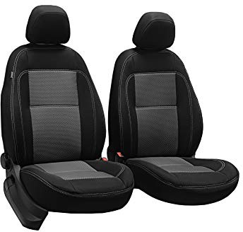 ERJOT Vordersitzbezüge Grau maßgefertigte kompatibel mit FIAT Panda II modellspezifische Sitzbezüge Autositzbezüge Velour