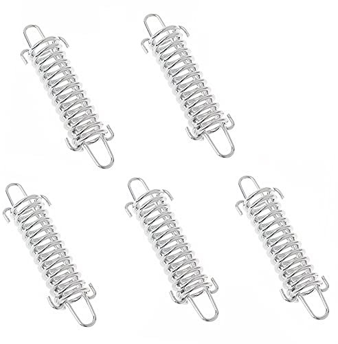 Vorzelt-Federhaken, Edelstahl-Federschnalle, Mehrzweck-Wandern/Campen, robuste Seilspanner, 11,5 cm x 3,5 cm, 5 Stück