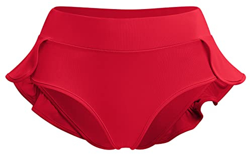 IBAKOM Damen Hohe Taille Rüschen Skorts Yoga Jogging Gym Workout Hipster Rave-Hose Bühne Pole Dance Mini Hot Pants Activewear Dessous Röcke