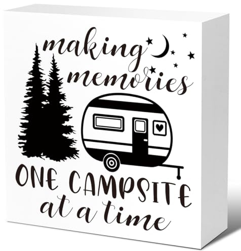 Funny Camping Wooden Box Signs, Camper Decor Gift
